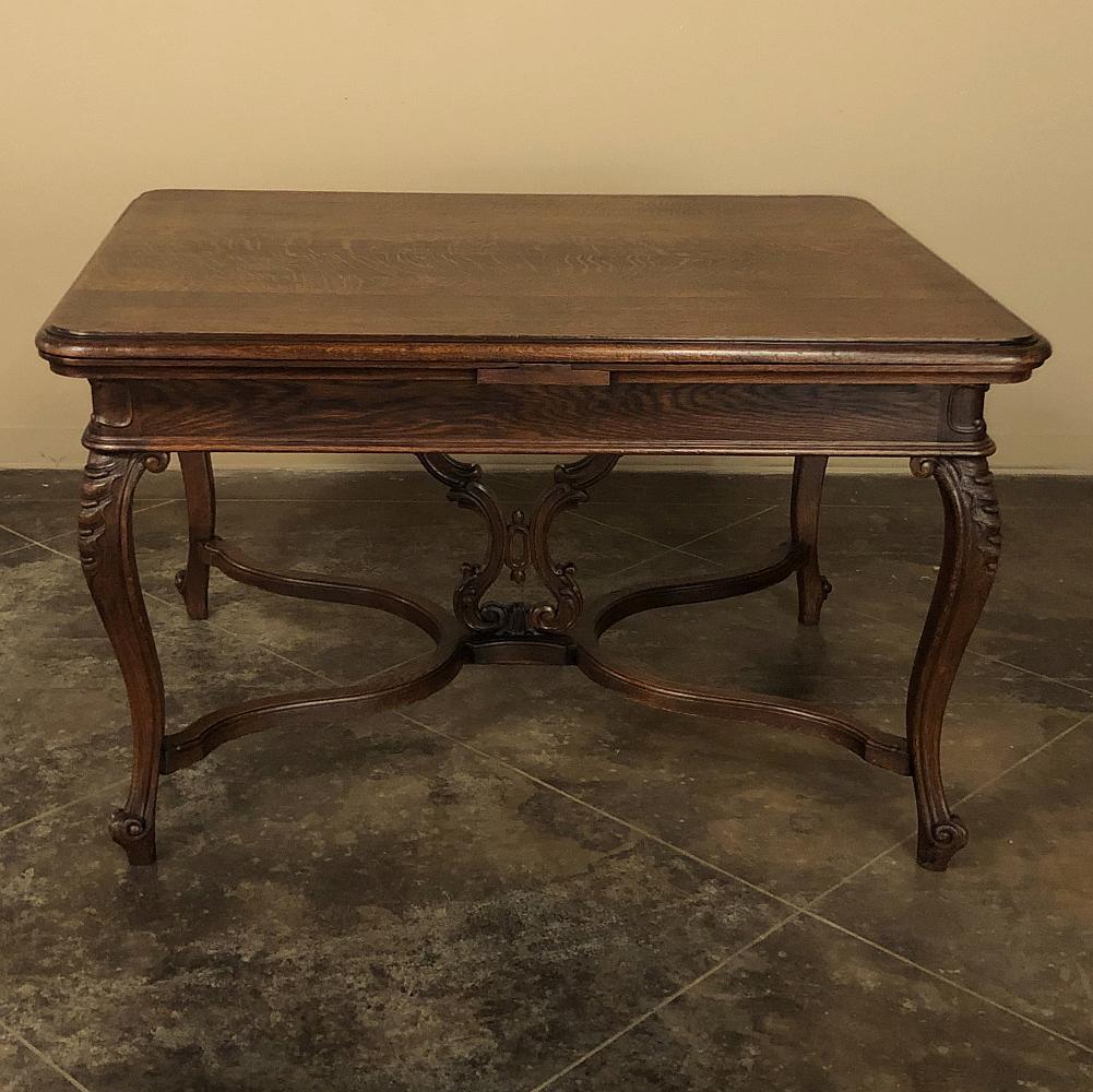 Louis XIV Antique Liegoise Draw Leaf Dining Table For Sale
