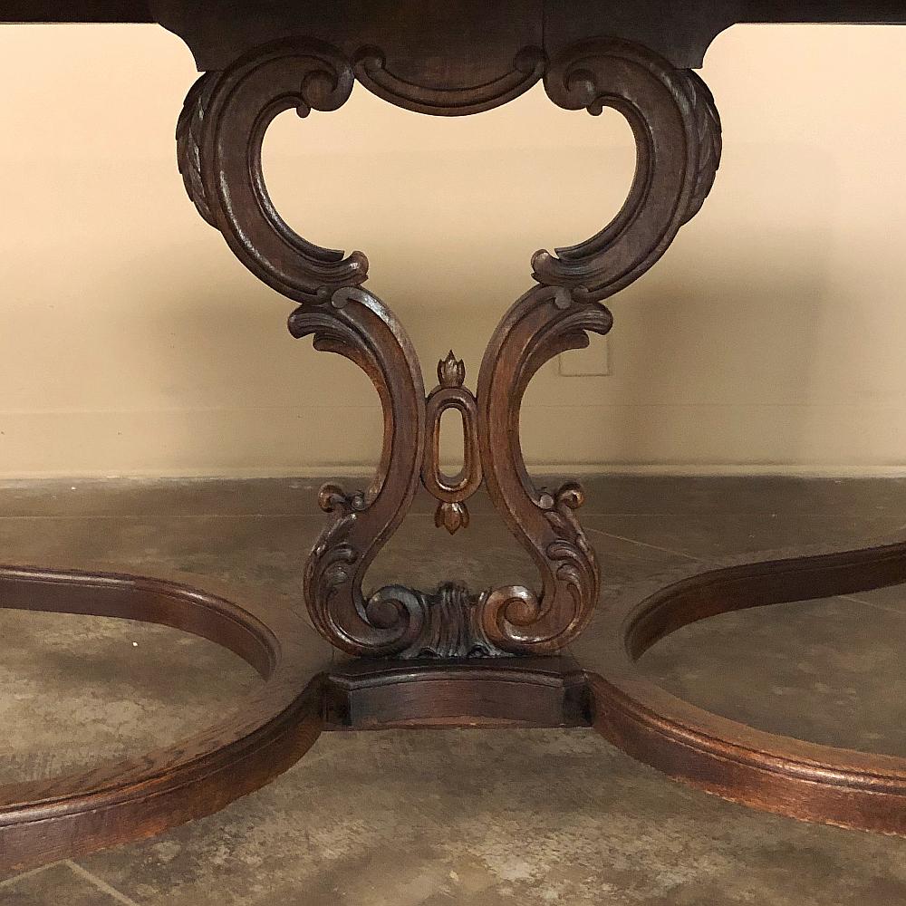 Hand-Crafted Antique Liegoise Draw Leaf Dining Table For Sale