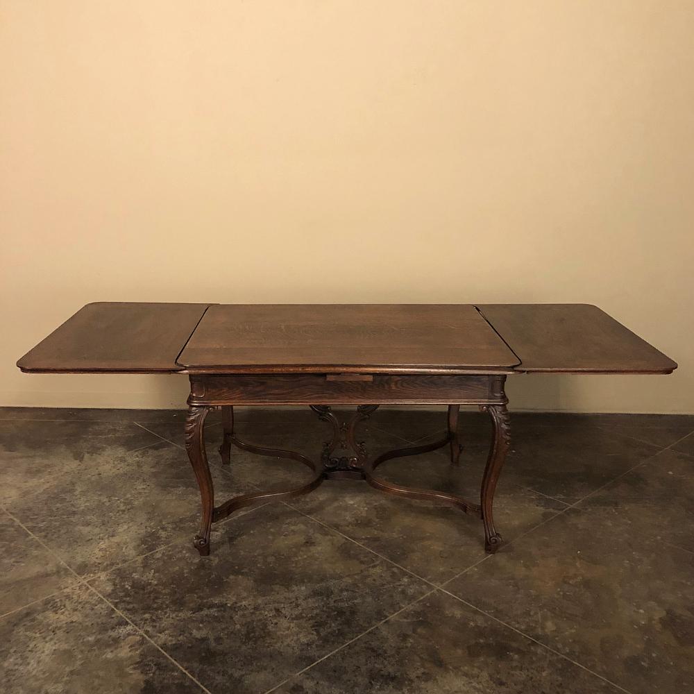 20th Century Antique Liegoise Draw Leaf Dining Table For Sale