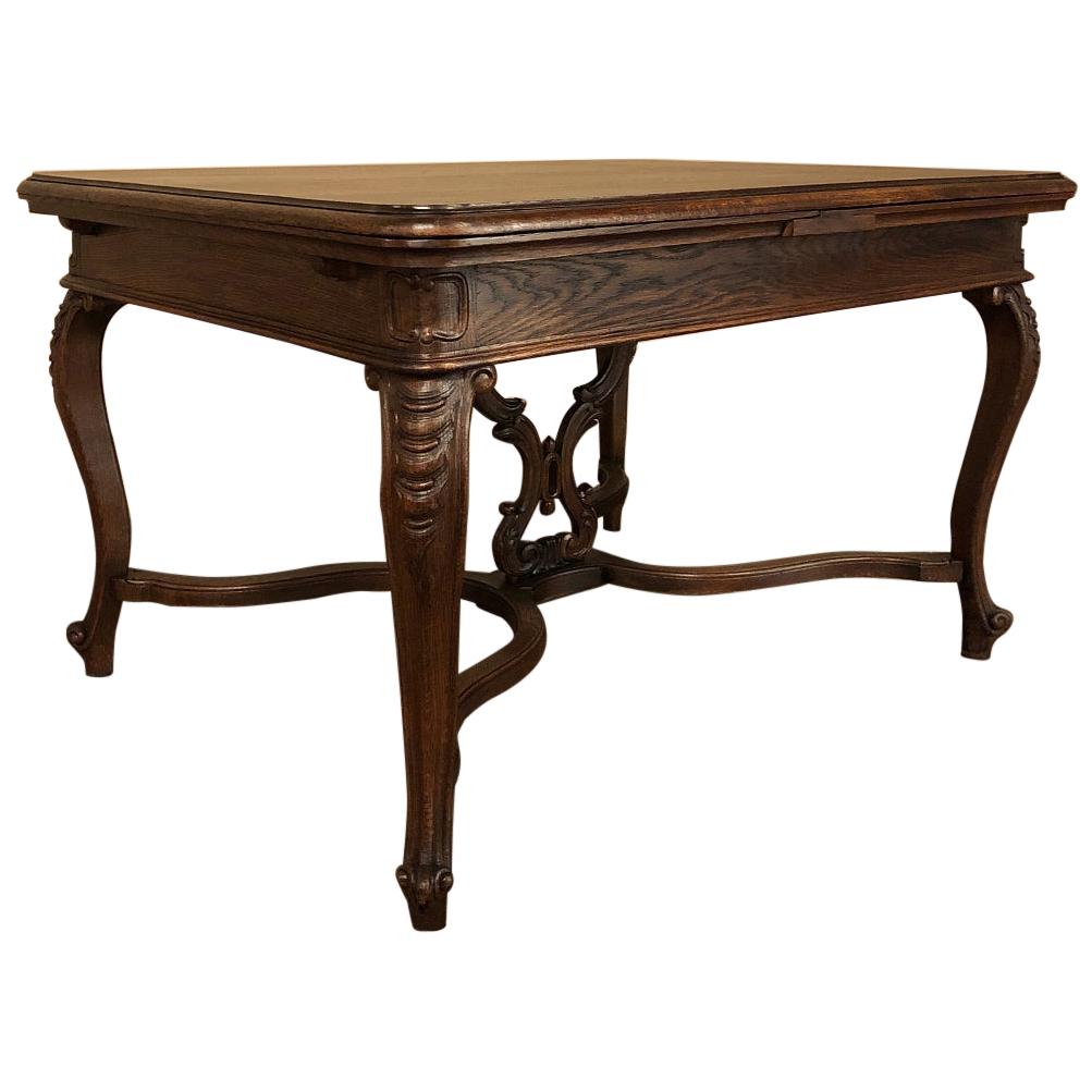 Antique Liegoise Draw Leaf Dining Table For Sale