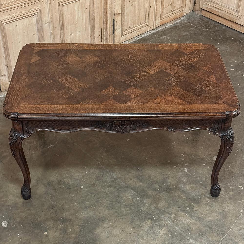 Hand-Crafted Antique Liegoise Louis XIV Draw Leaf Dining Table For Sale