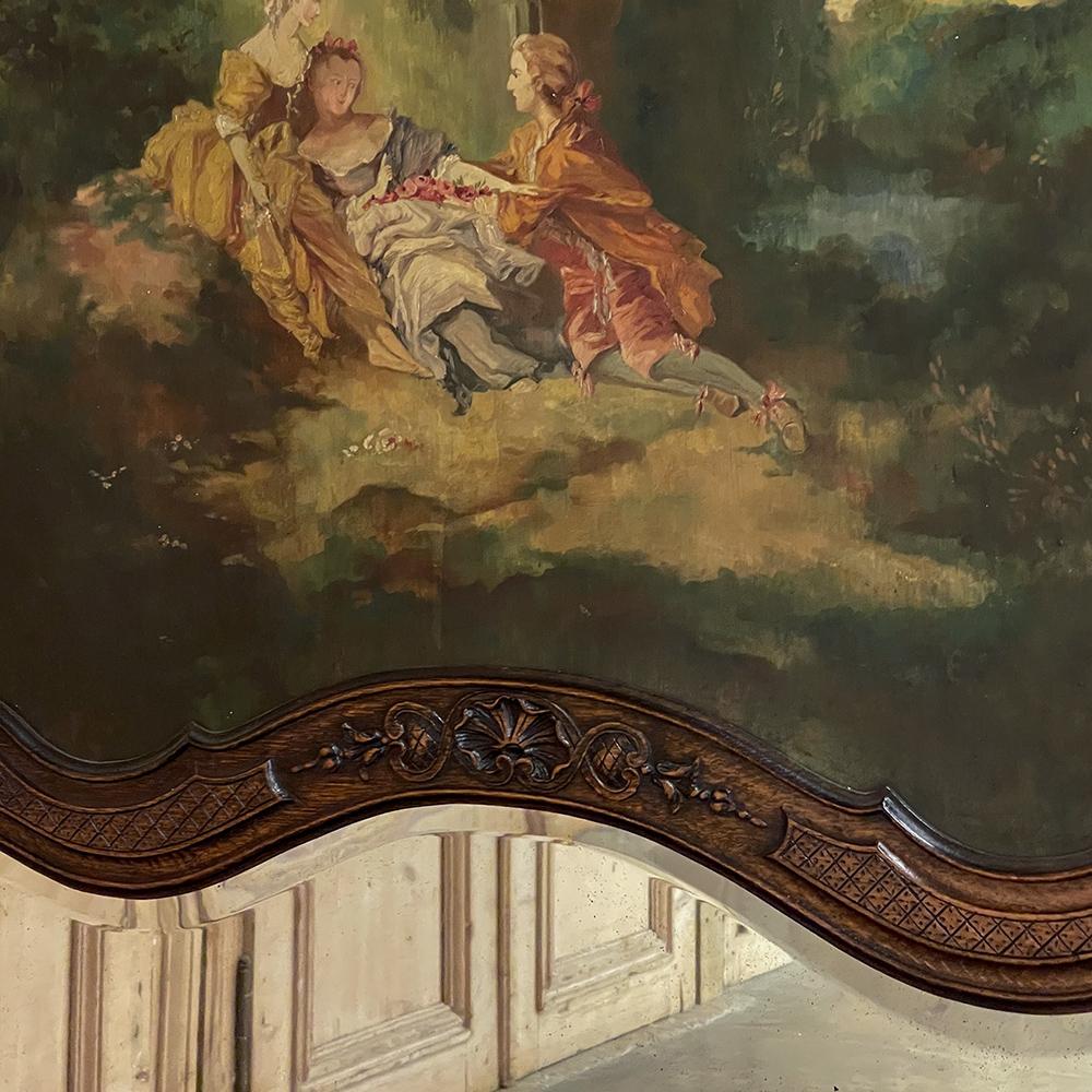 Antique Liegoise Louis XIV Trumeau with Romantic Painting For Sale 10