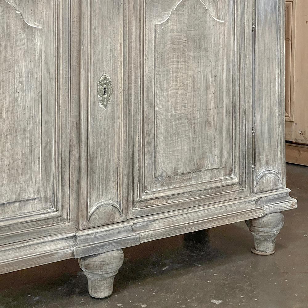 Antique Liegoise Neoclassical Whitewashed Bookcase ~ Display Cabinet For Sale 7