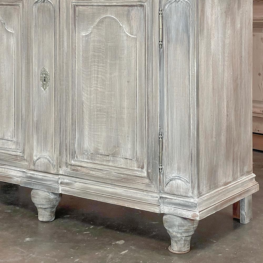 Antique Liegoise Neoclassical Whitewashed Bookcase ~ Display Cabinet For Sale 10