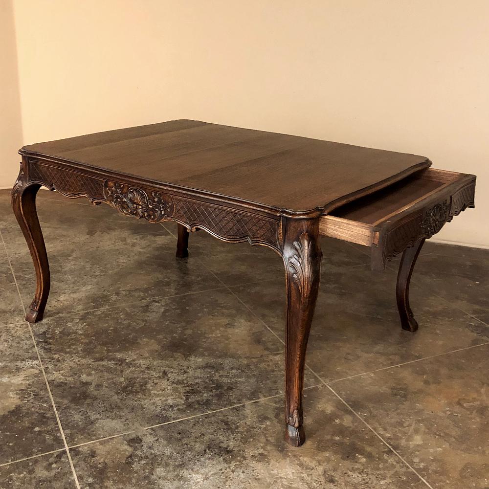 Belgian Antique Liegoise Writing Table with 2 Drawers For Sale