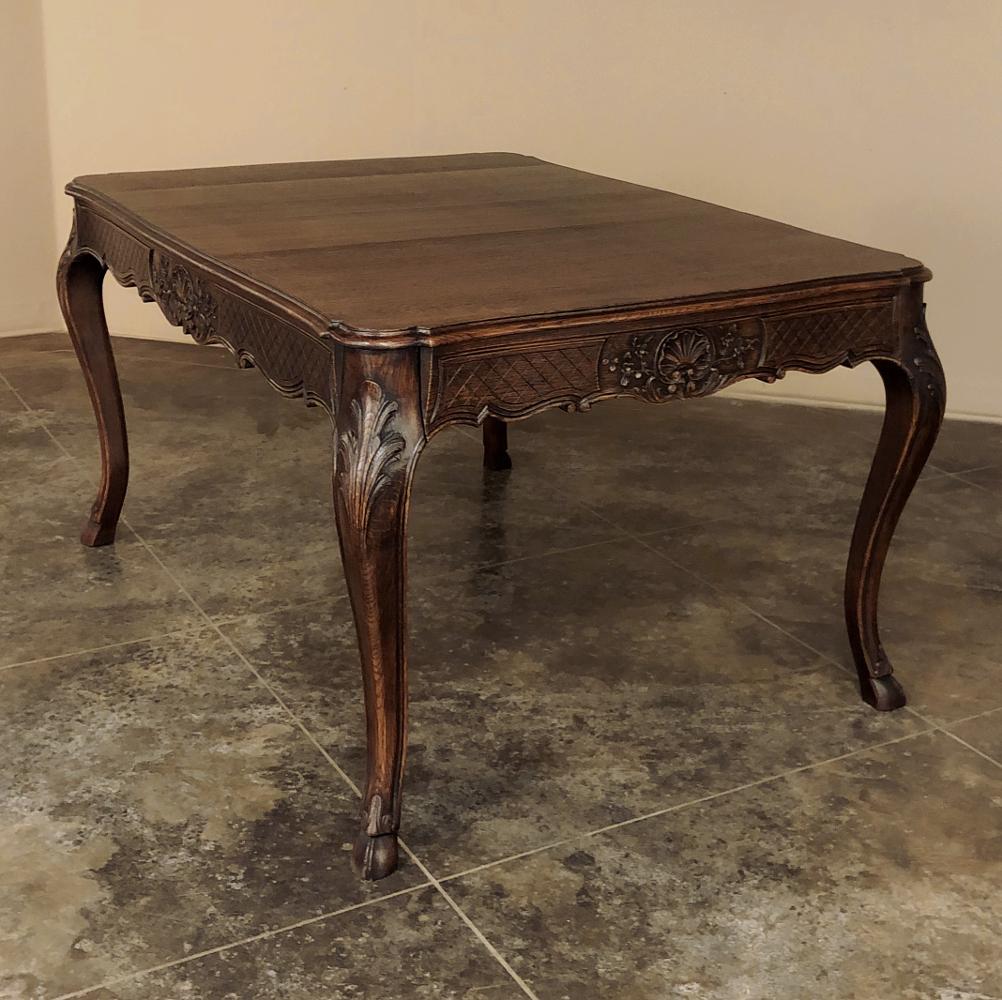 Oak Antique Liegoise Writing Table with 2 Drawers For Sale