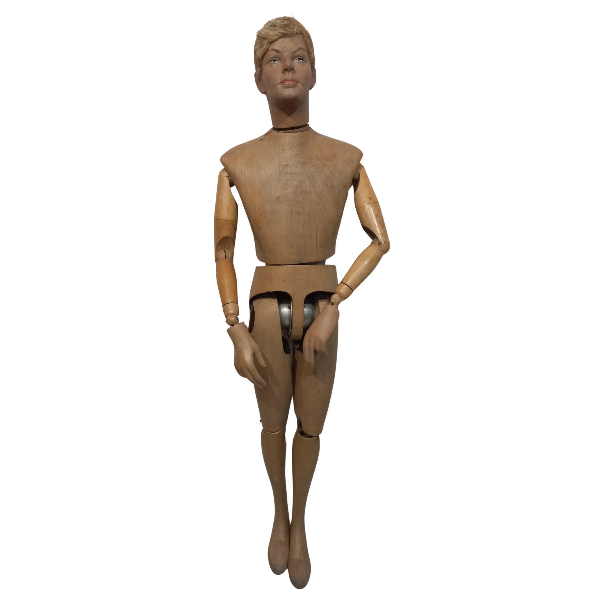rare Mannequin masculin ancien en taille réelle, vers 1920, tête en masse, bon état d'origine, Autriche.

livraison gratuite incluse