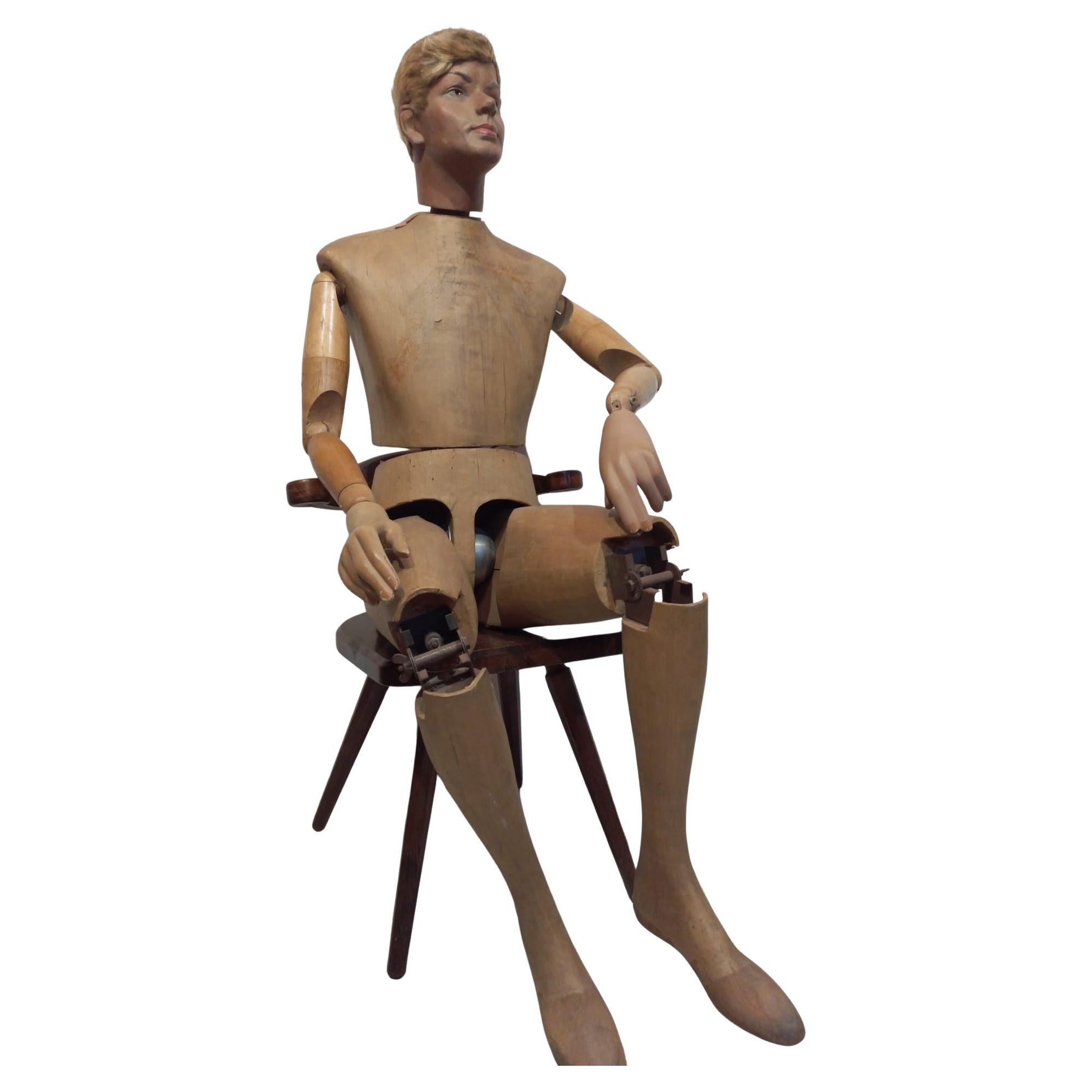 Mannequin masculin ancien grandeur nature, circa 1920, rare en vente 1