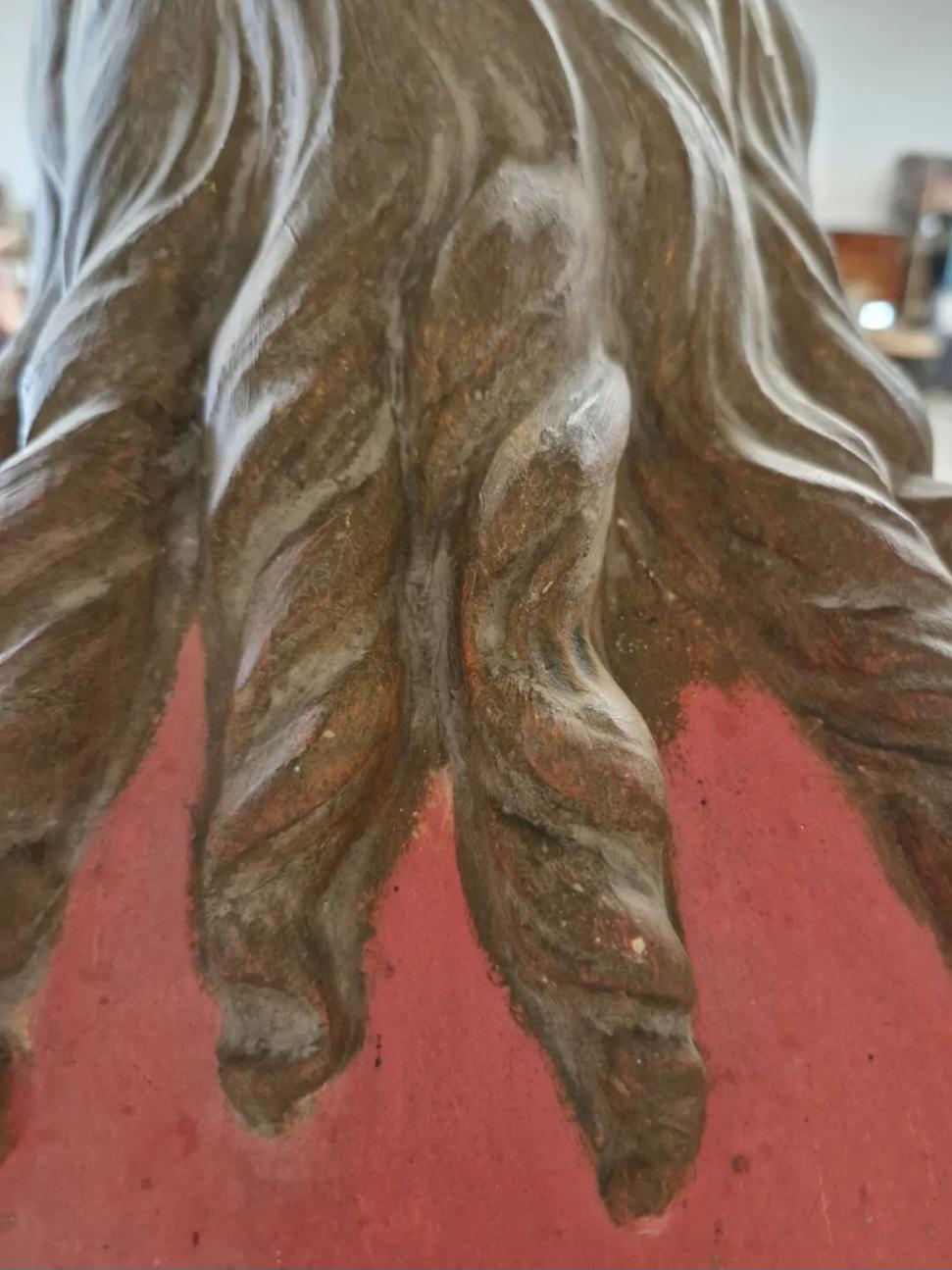 Estatua religiosa antigua de Jesús de tamaño natural en venta 3