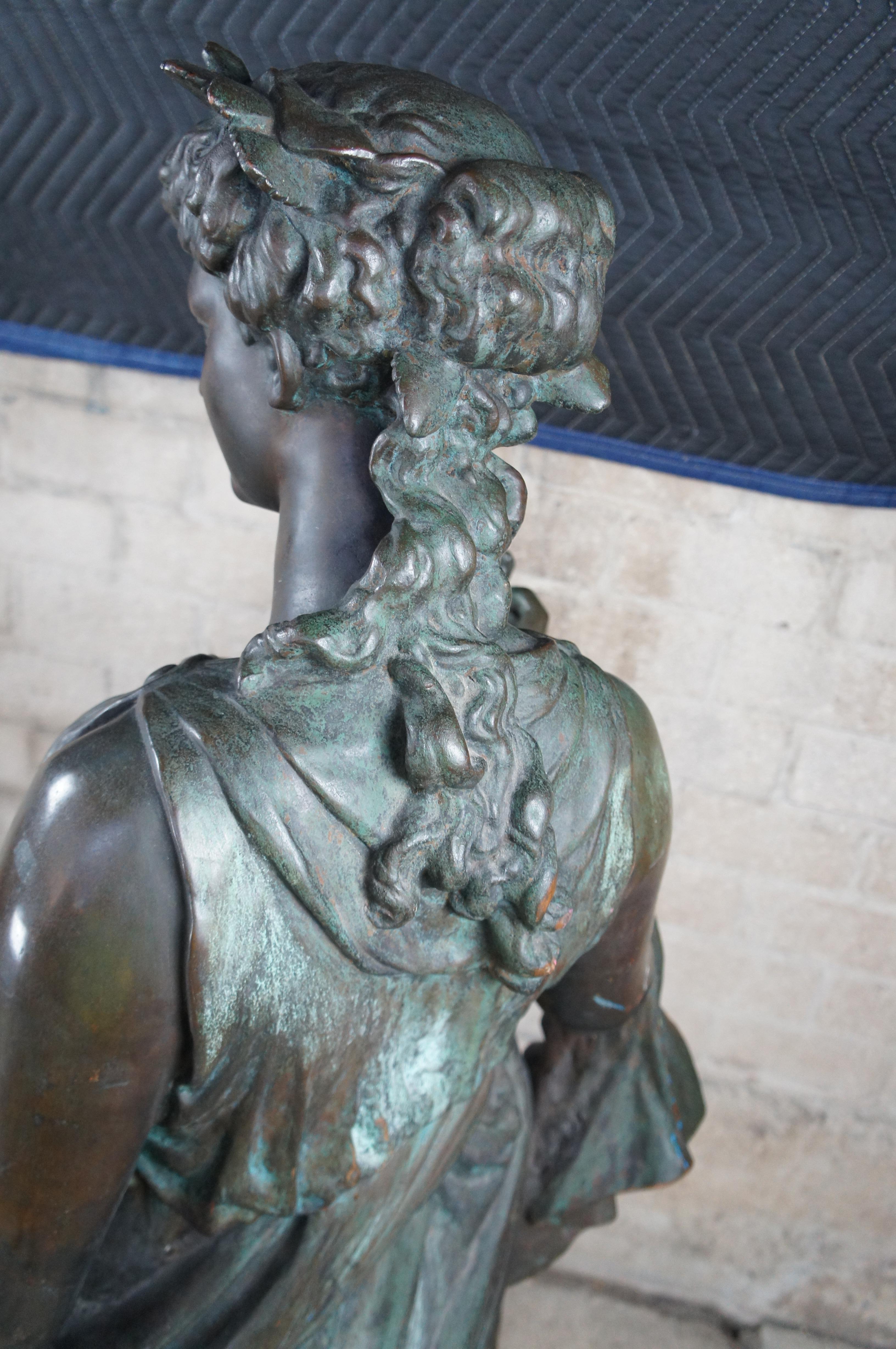 Antiquities Lifesize French Bronze Sculpture Demeter Greek Goddess of Harvest Statue en vente 4
