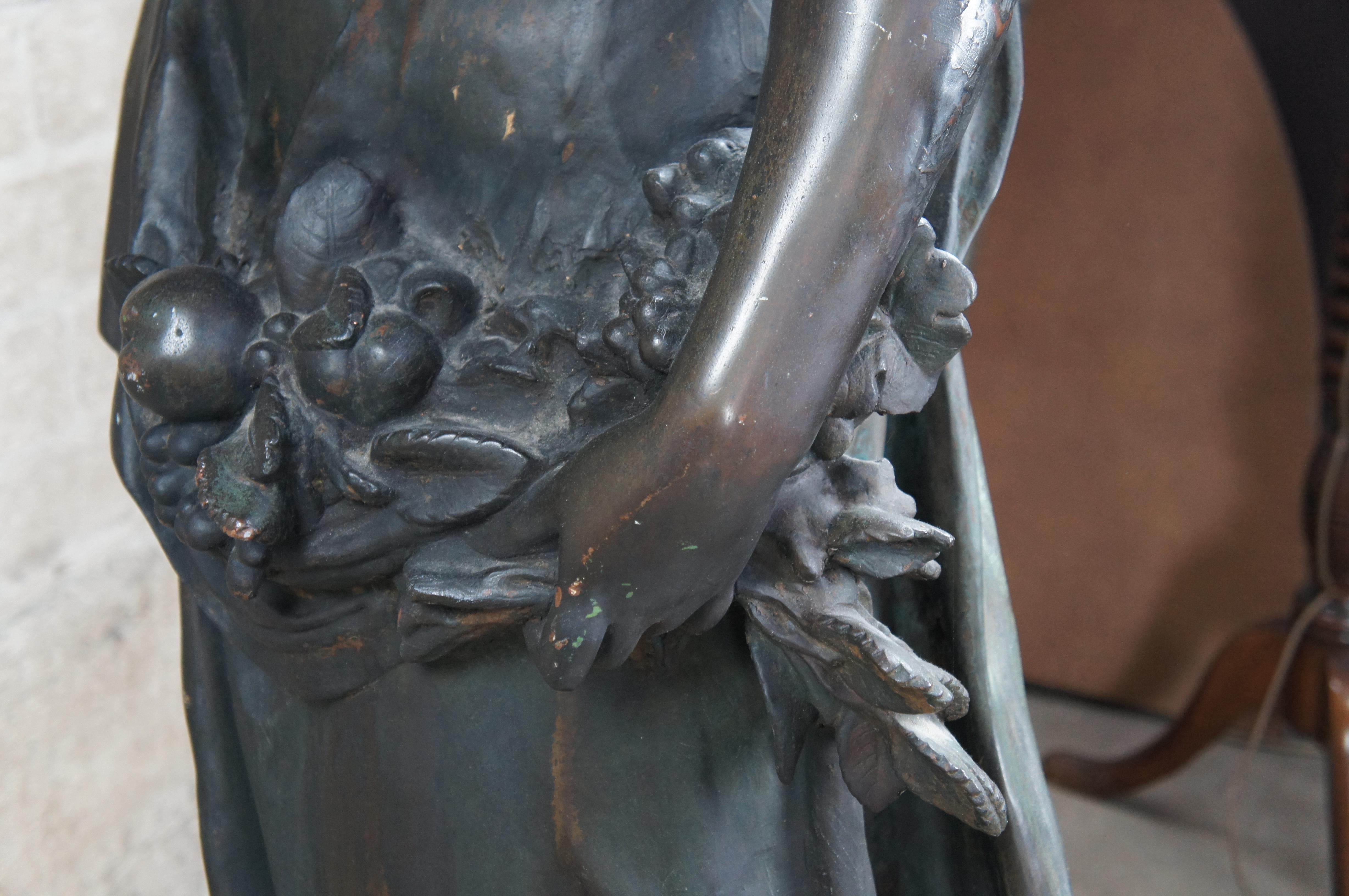 Antiquities Lifesize French Bronze Sculpture Demeter Greek Goddess of Harvest Statue en vente 5