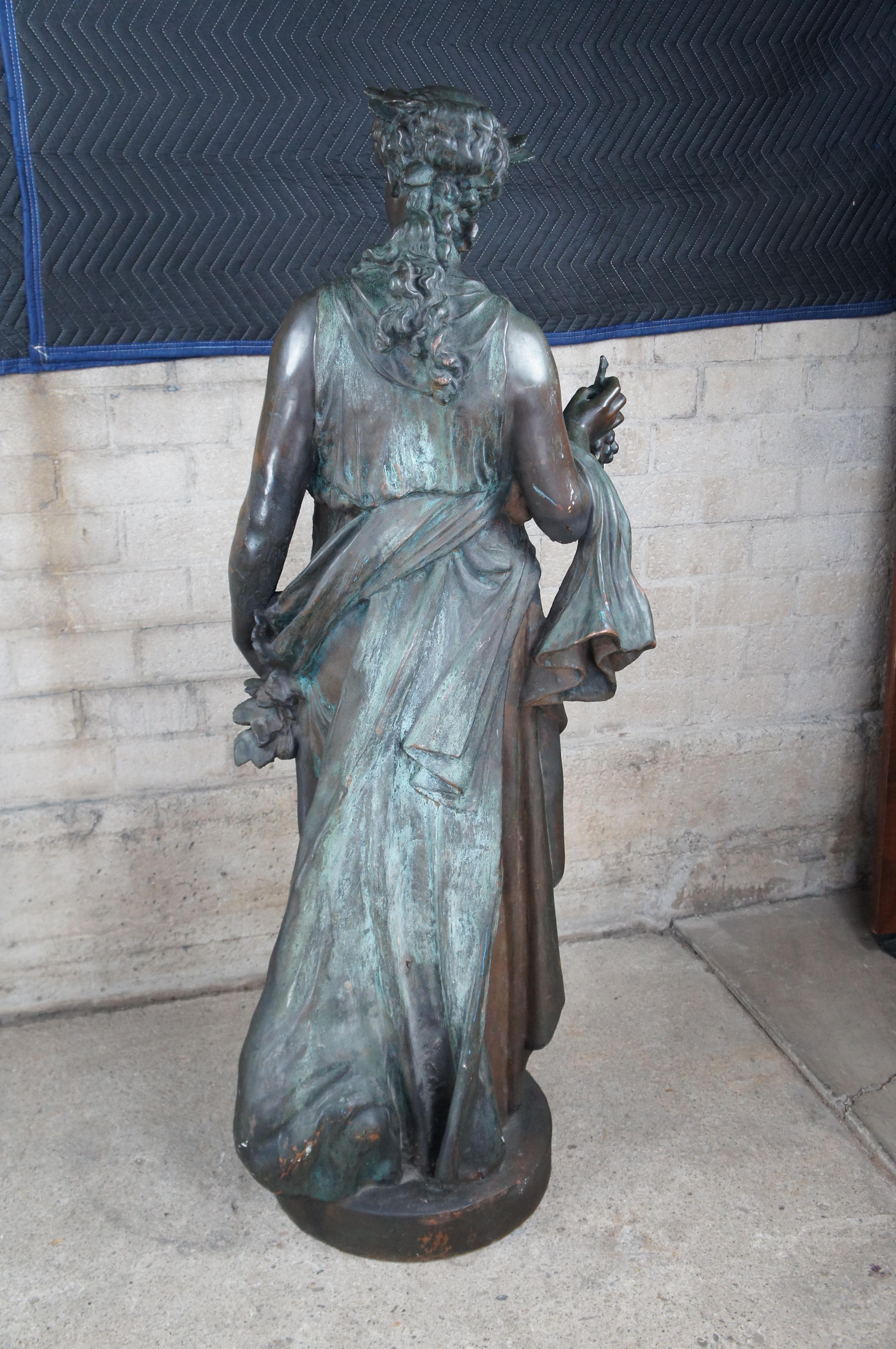Antiquities Lifesize French Bronze Sculpture Demeter Greek Goddess of Harvest Statue en vente 2