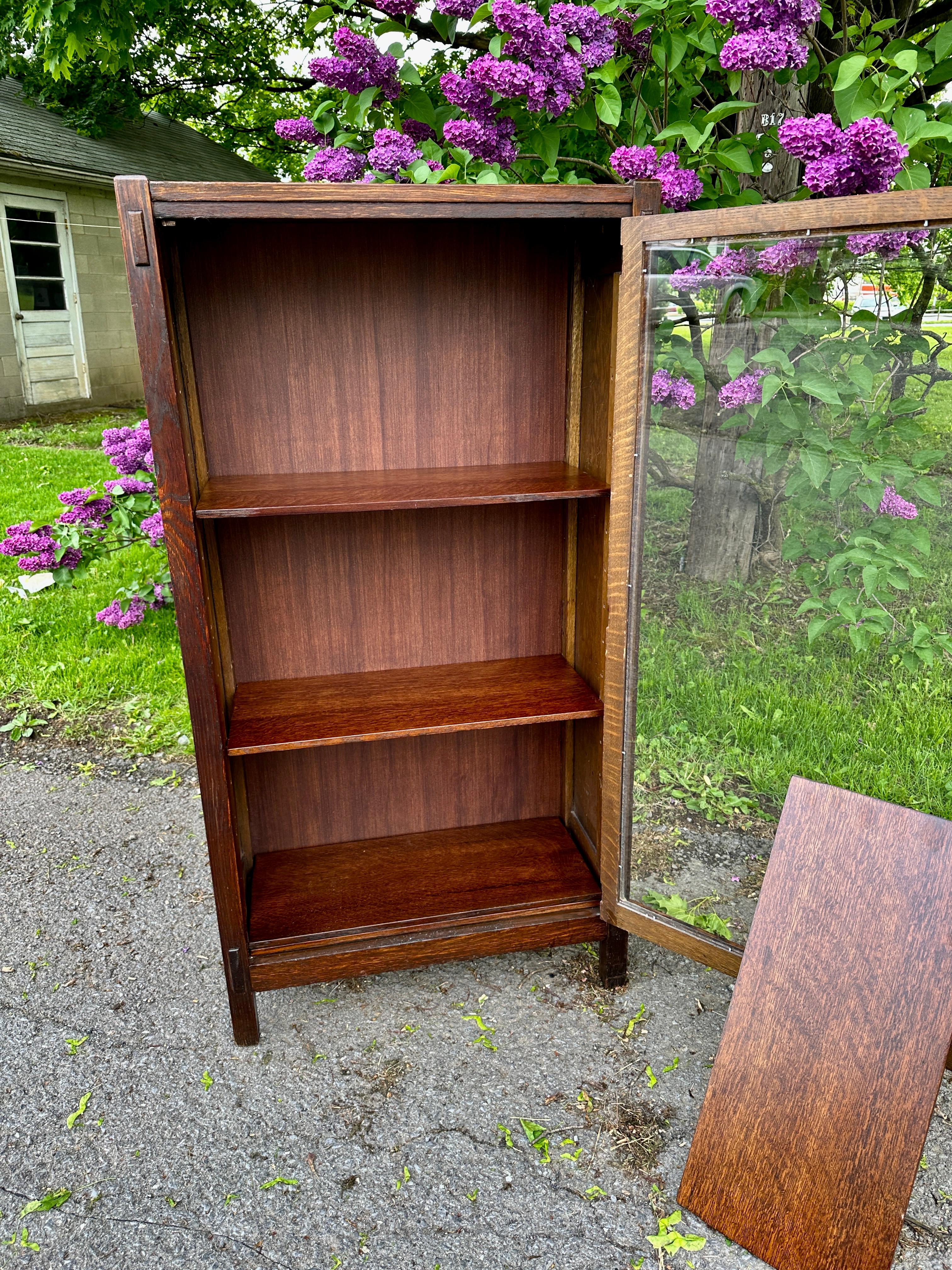 American Antique    LIFETIME     One-Door A&C Bookcase -  Stickley era  W7423  30%  SALE For Sale