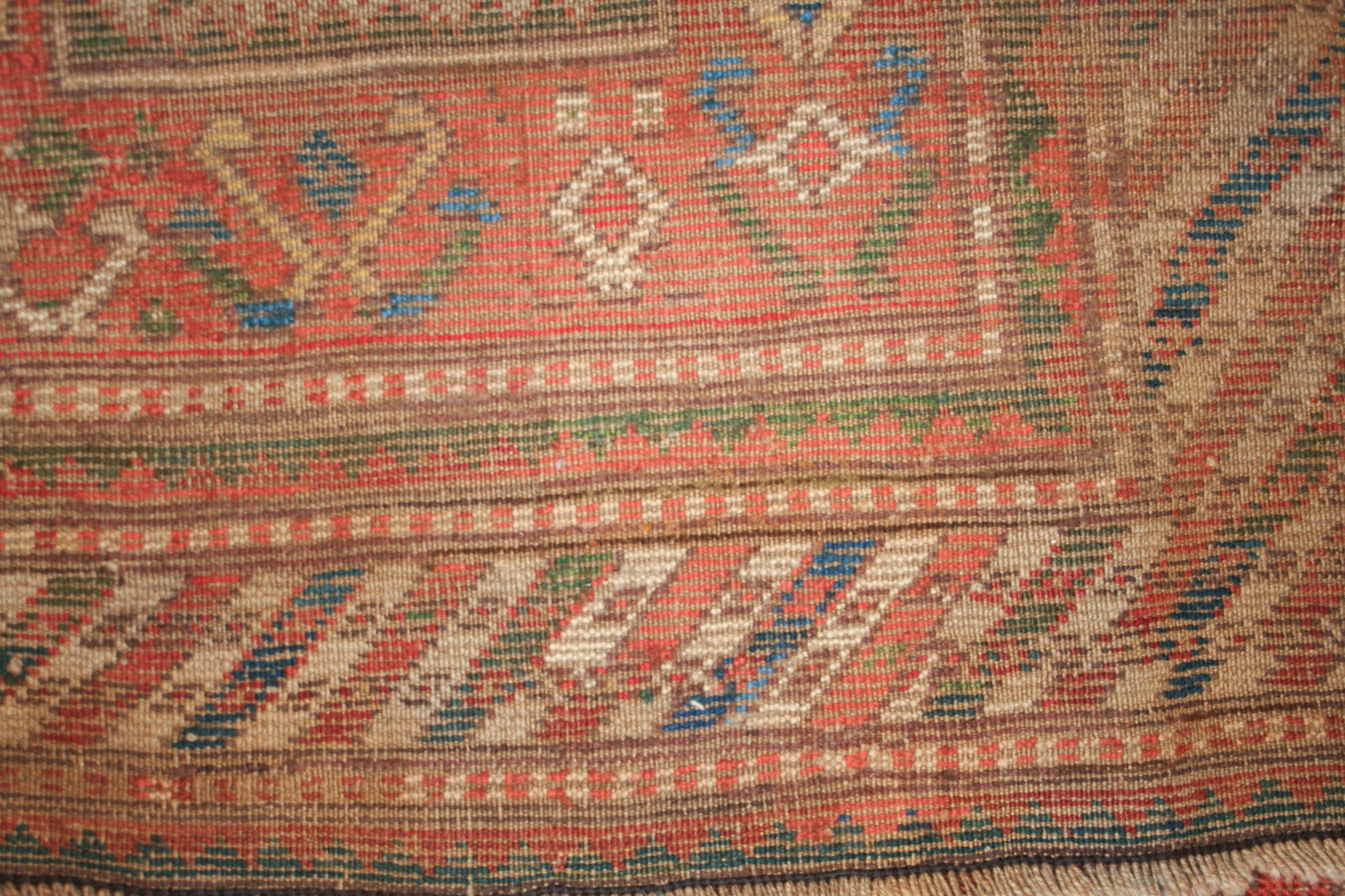 XIXe siècle Tapis ancien Fachralo Kazak bleu clair avec motif en double trou de serrure en vente
