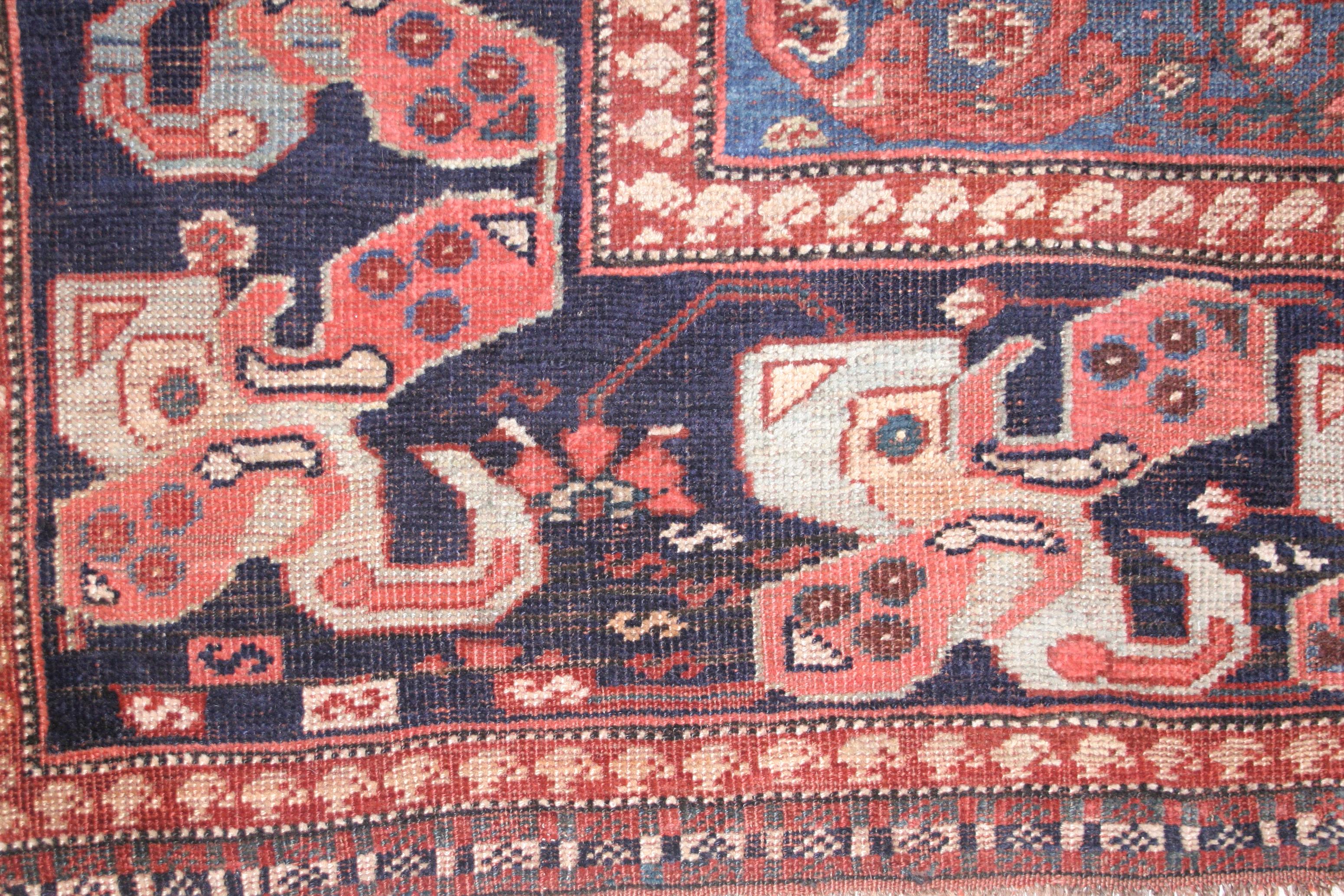Antique tapis Khamseh bleu clair à motif Paisley Bon état - En vente à Milan, IT