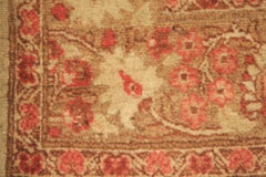Antique Light Celadon Tabriz Rug with Medallion and Pendants