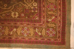 Antique Light Green Open Field Indian Amritsar Rug