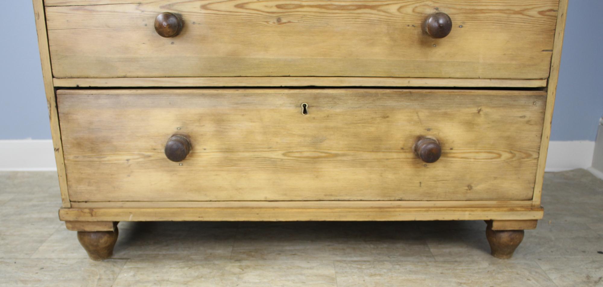 antique english pine chest of drawers