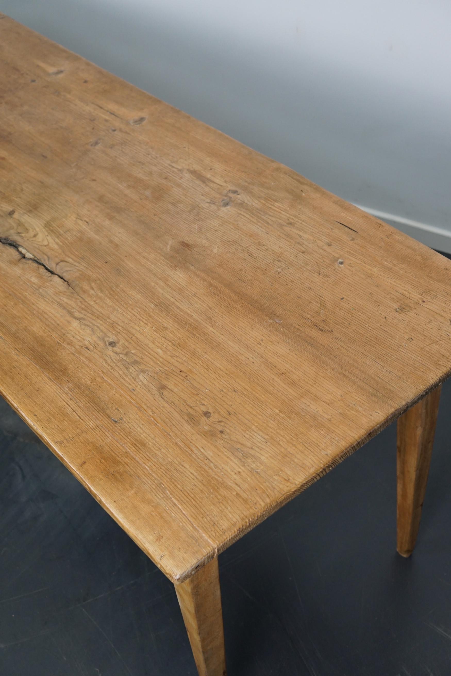 Antique Light Pine and Fruitwood French Farmhouse Dining Table, 19th ...