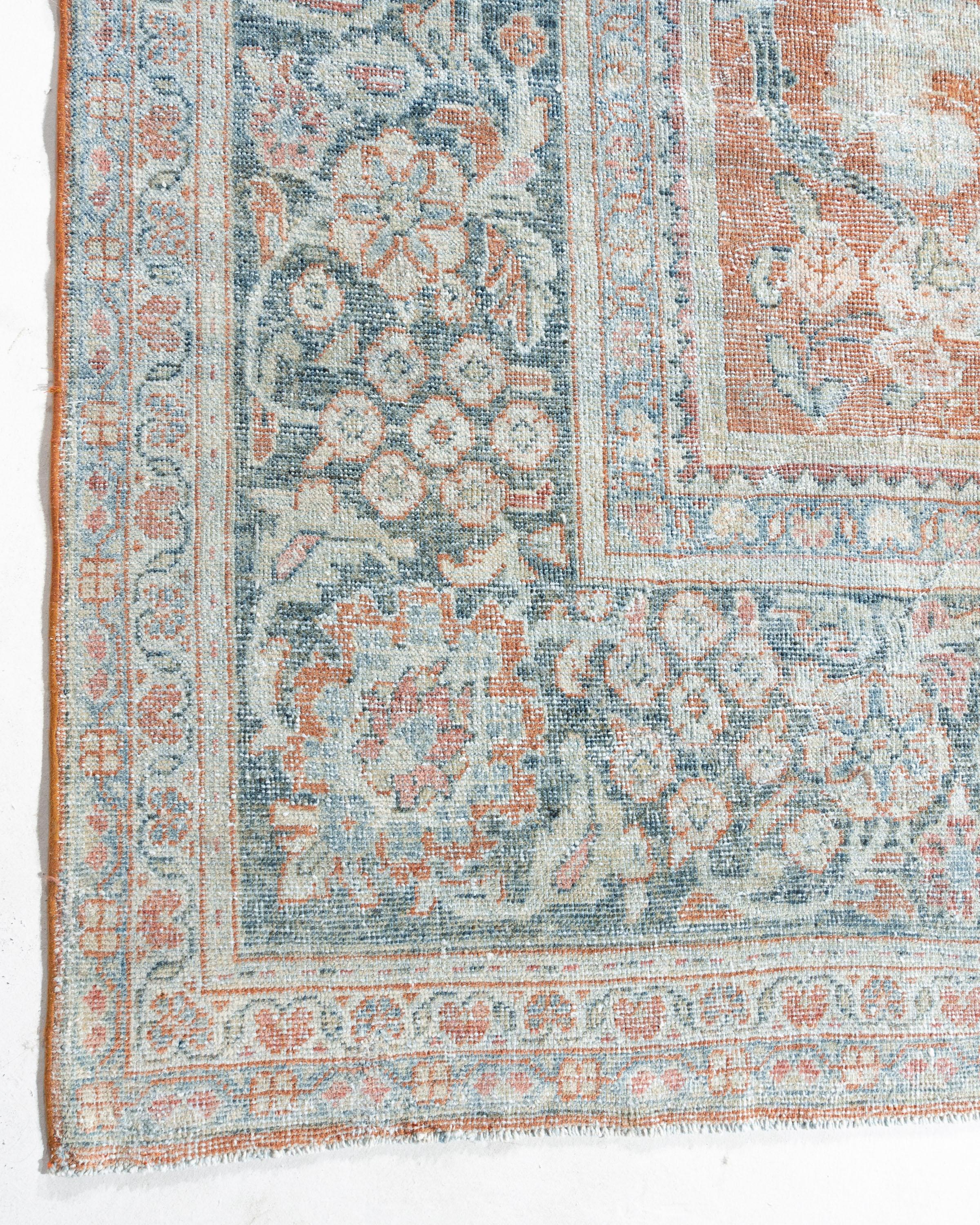 20th Century Antique Lightly Distressed Sultanabad Rug 11'6 X 18'1 For Sale