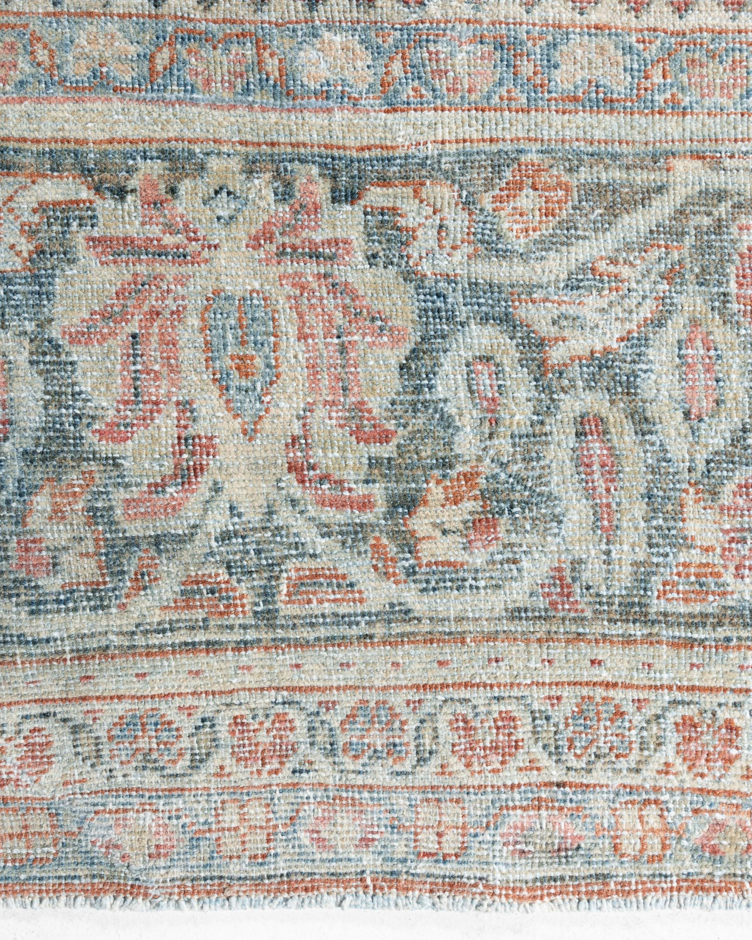 Wool Antique Lightly Distressed Sultanabad Rug 11'6 X 18'1 For Sale