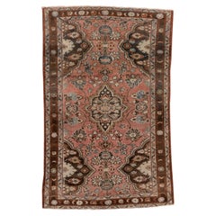 Antique Lilian Small Rug, Pink Field, Circa 1930s