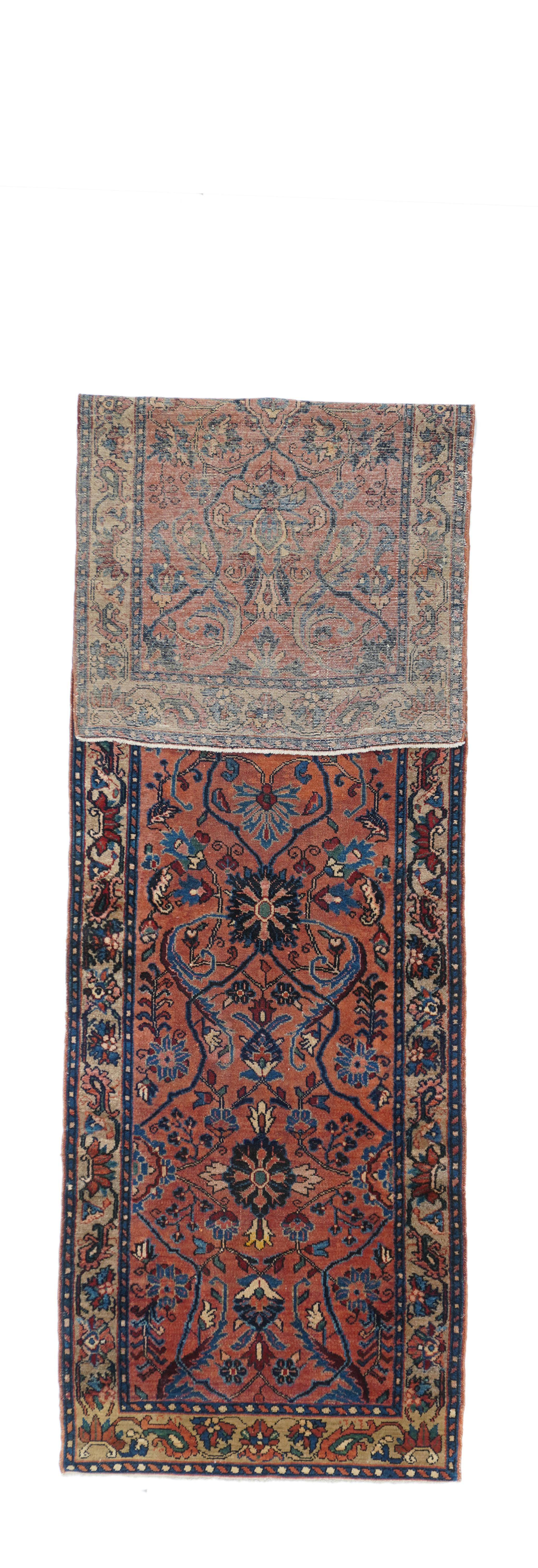 Antique Lilihan rug 2'9'' x 9'8''.