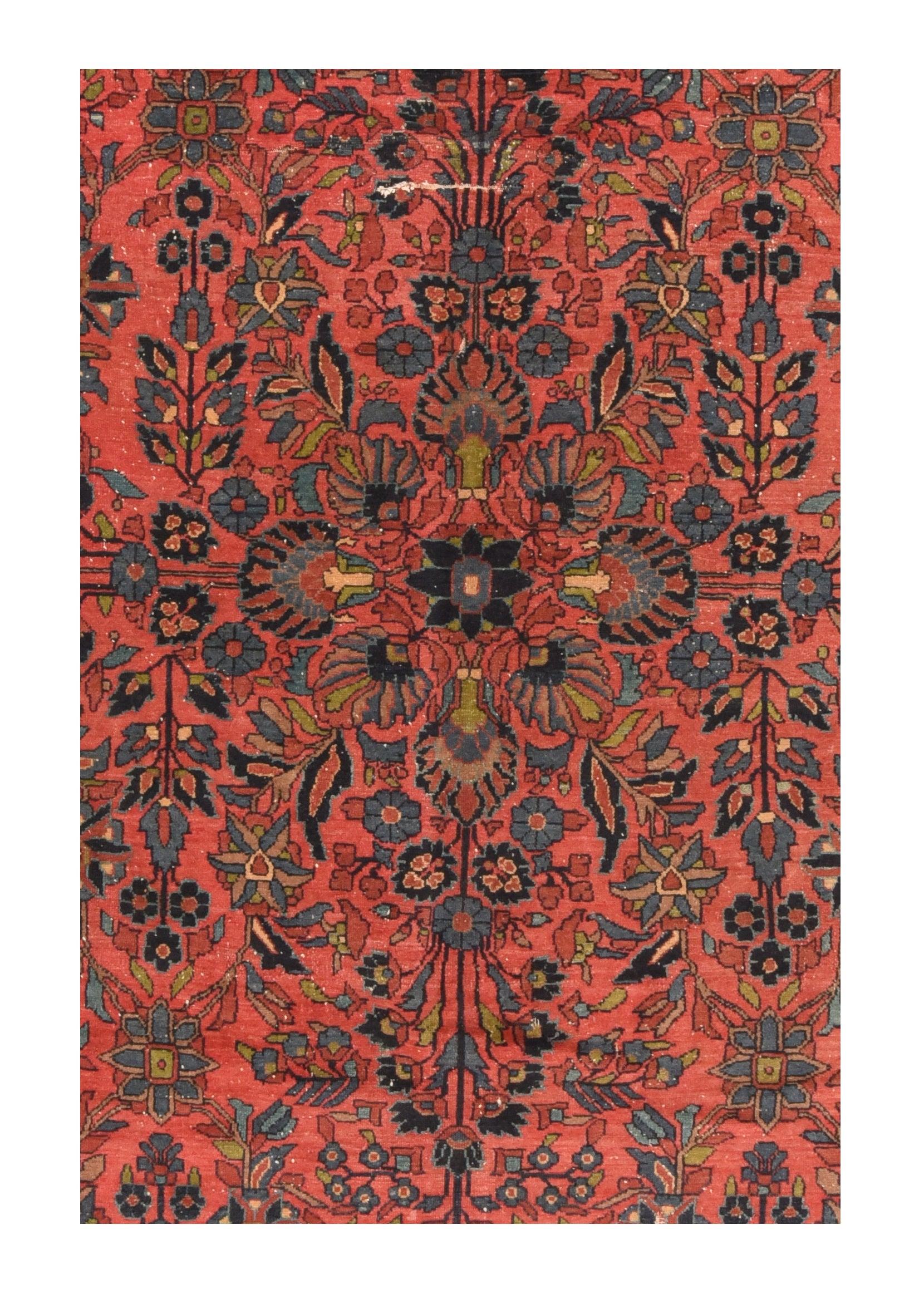 Hand-Knotted Antique Lilihan Rug 9'2'' x 12'0