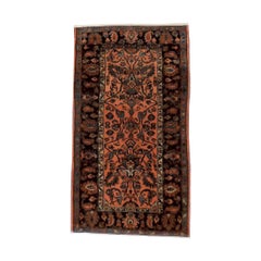 Antique Lilihan Sarouk Oriental Wool Rug Circa 1930