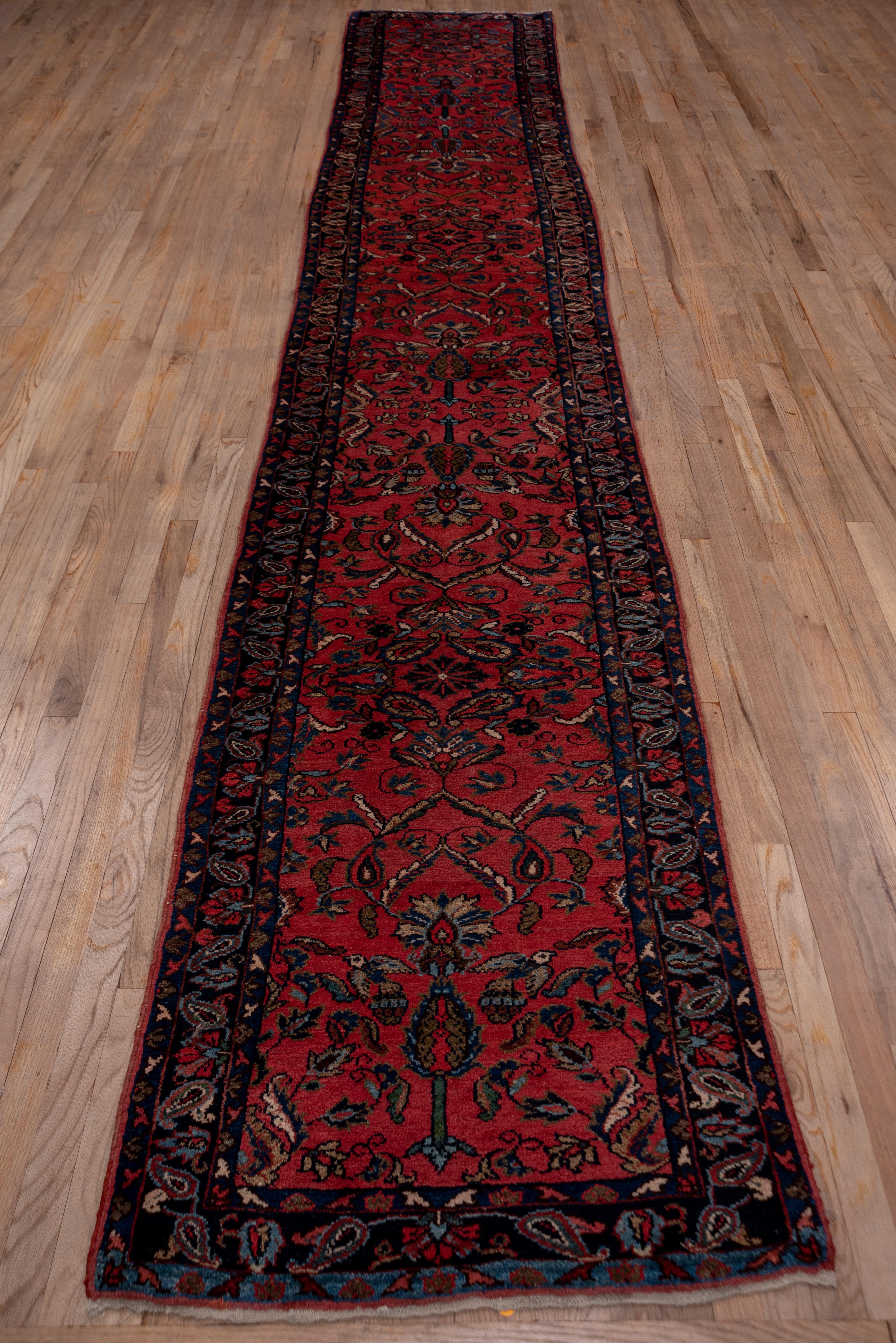 Persian Antique Lillian Runner, Rose Field, circa 1920s For Sale