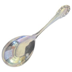 Antique "Lily of the Valley" Sterling Silver Serving Spoon by Georg Jensen