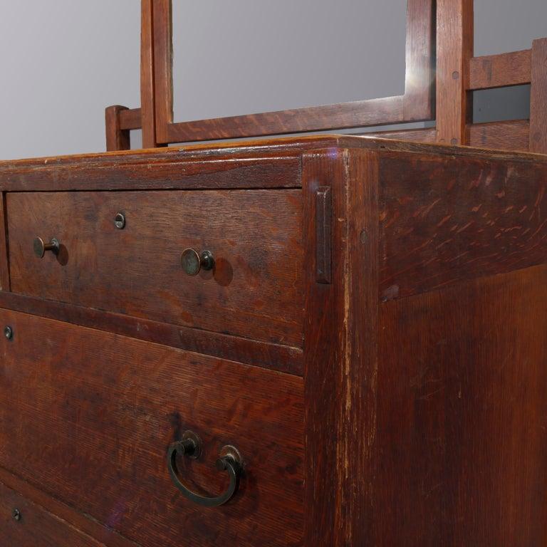 Antique Limbert Arts & Crafts Mission Oak Dresser, circa 1910 5