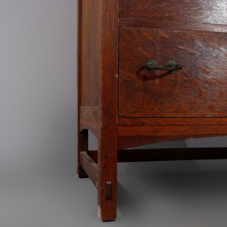 Antique Limbert Arts & Crafts Mission Oak Dresser, circa 1910 8
