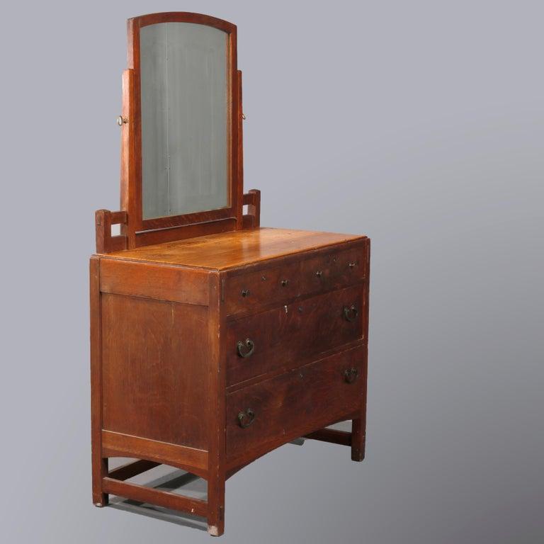 Arts and Crafts Antique Limbert Arts & Crafts Mission Oak Dresser, circa 1910