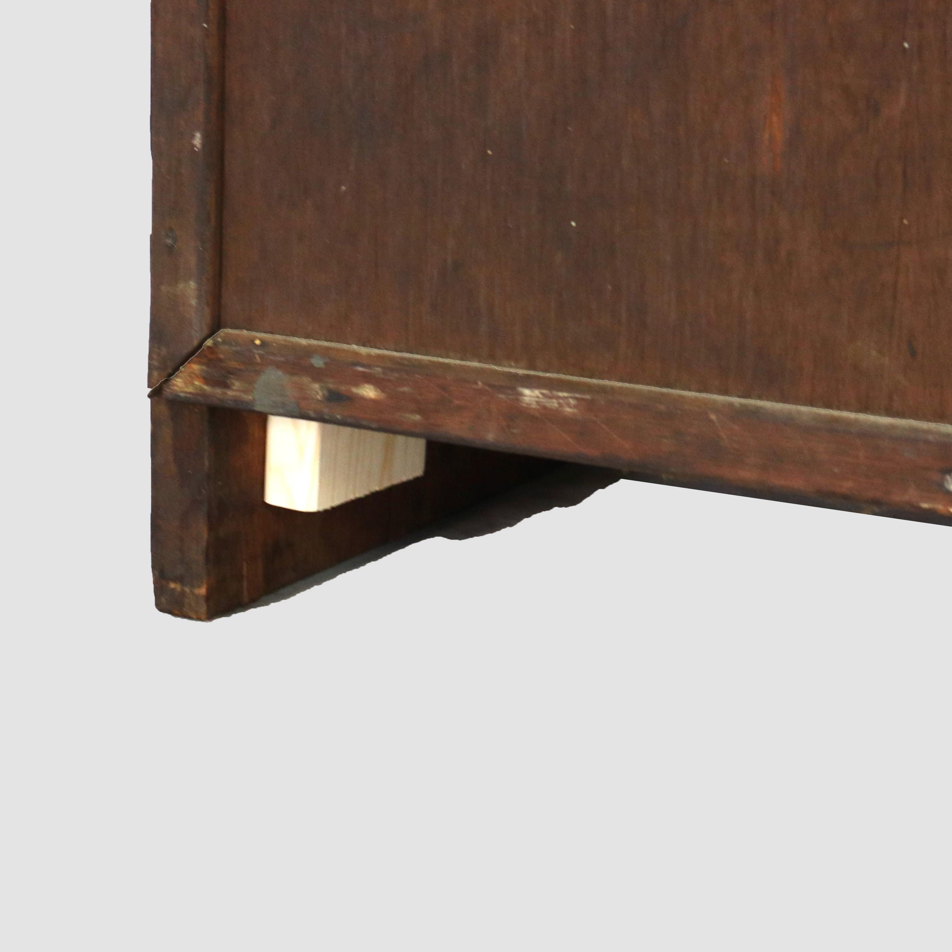 Antique Limbert Arts & Crafts Mission Oak Three-Door Bookcase C1910 2