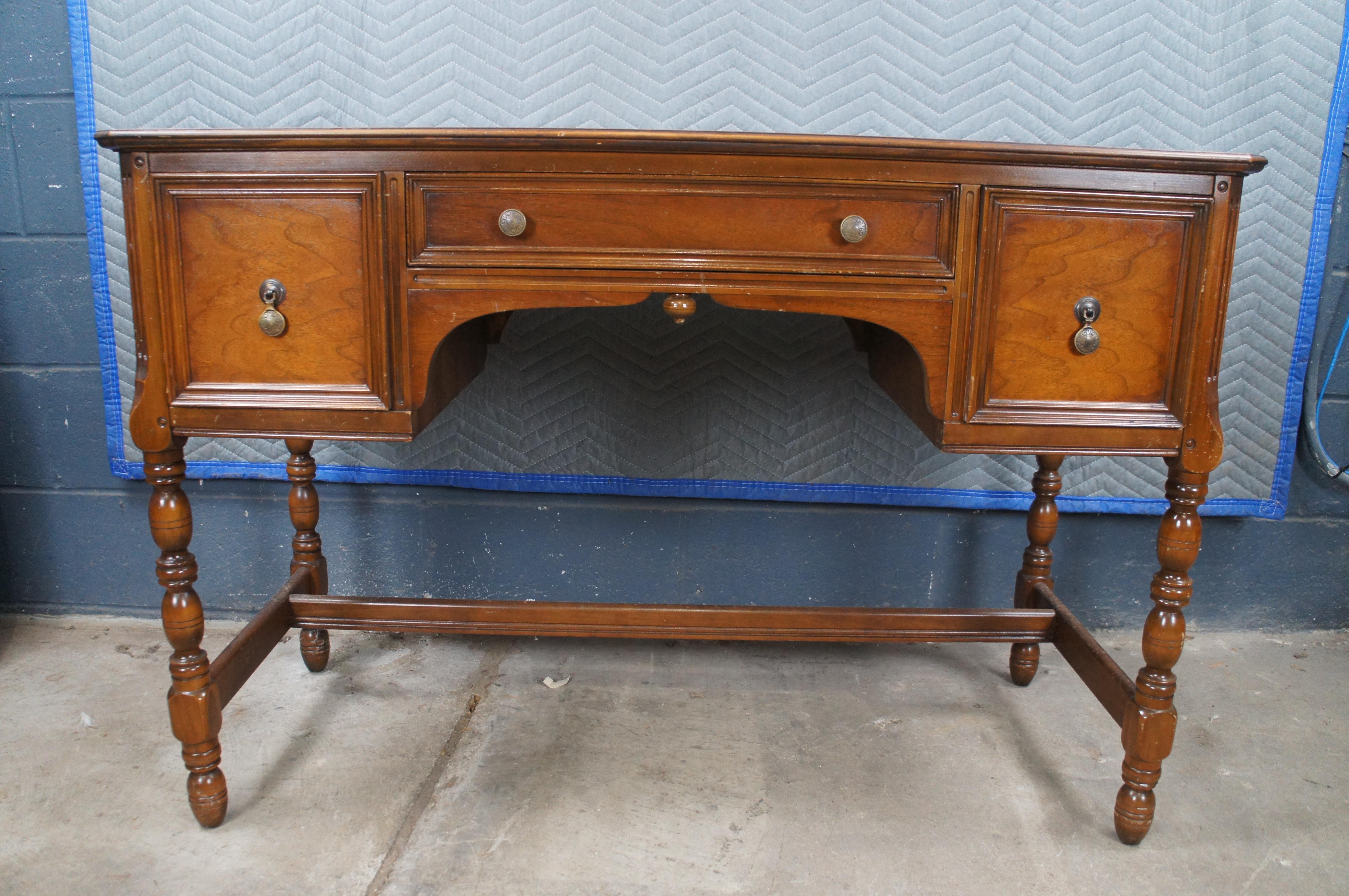 Antike Limbert Arts & Crafts Nussbaum Eitelkeit Schreibtisch Konsole Tisch 45