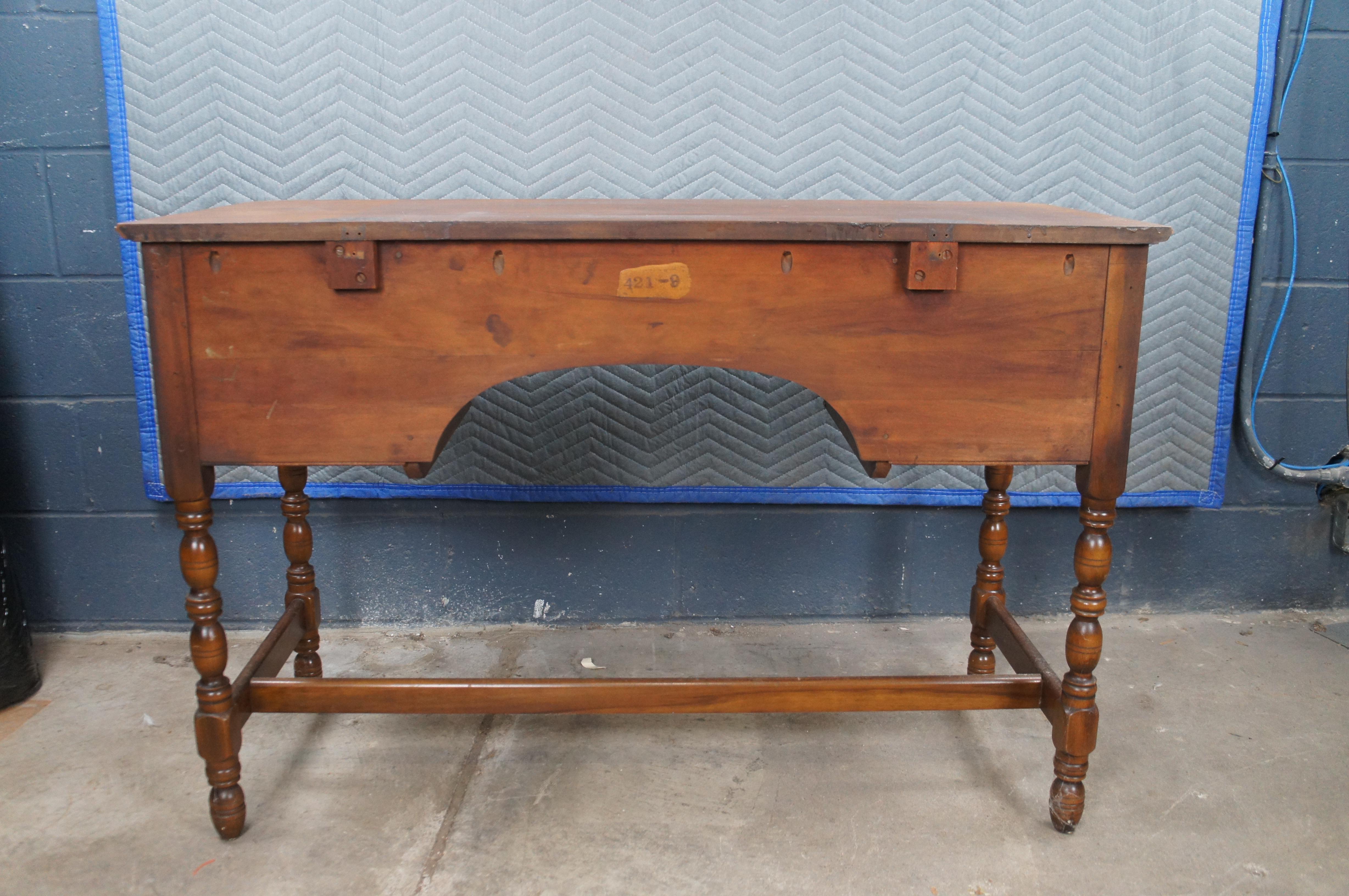 Antike Limbert Arts & Crafts Nussbaum Eitelkeit Schreibtisch Konsole Tisch 45