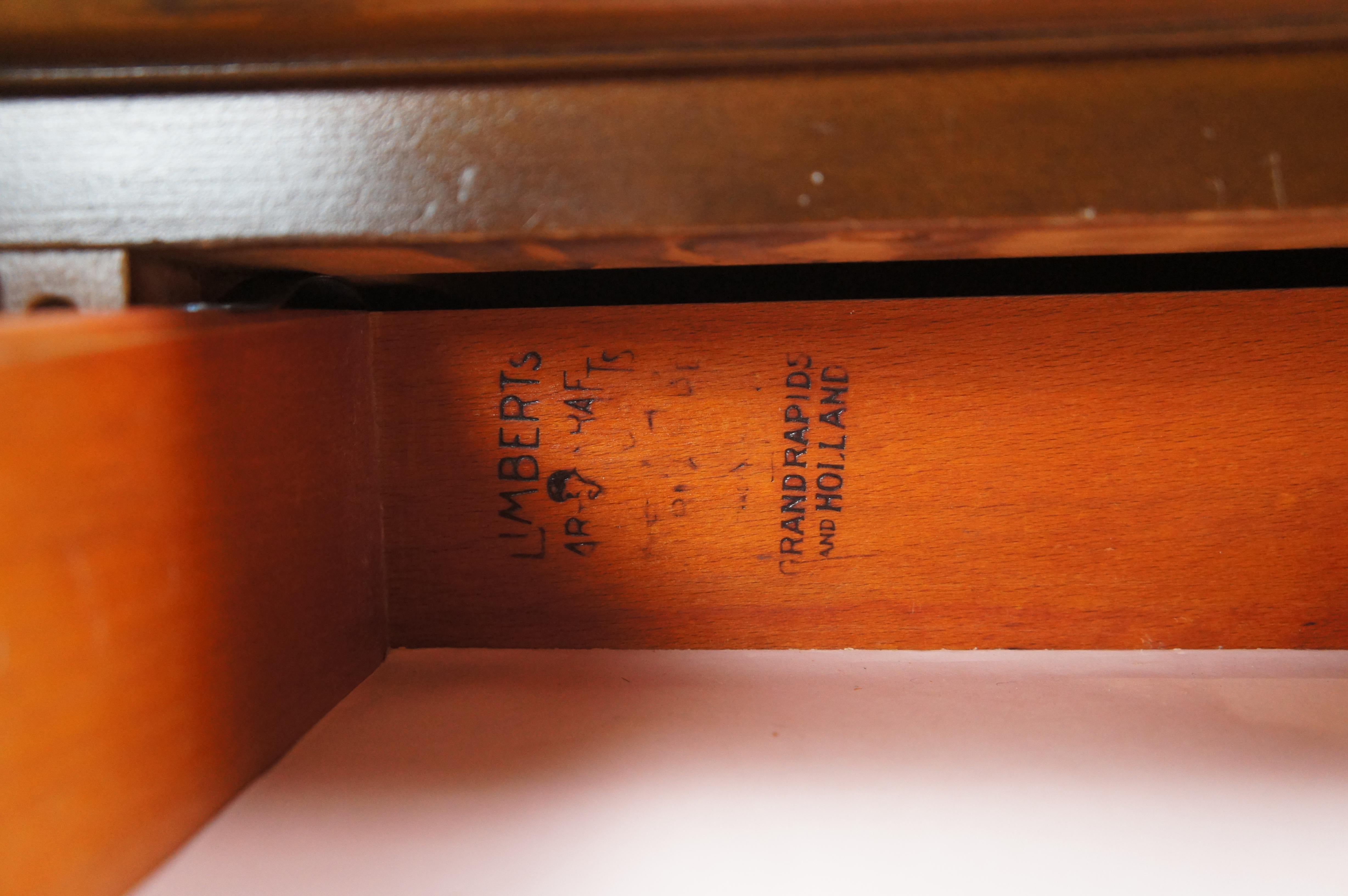 Antike Limbert Arts & Crafts Nussbaum Eitelkeit Schreibtisch Konsole Tisch 45