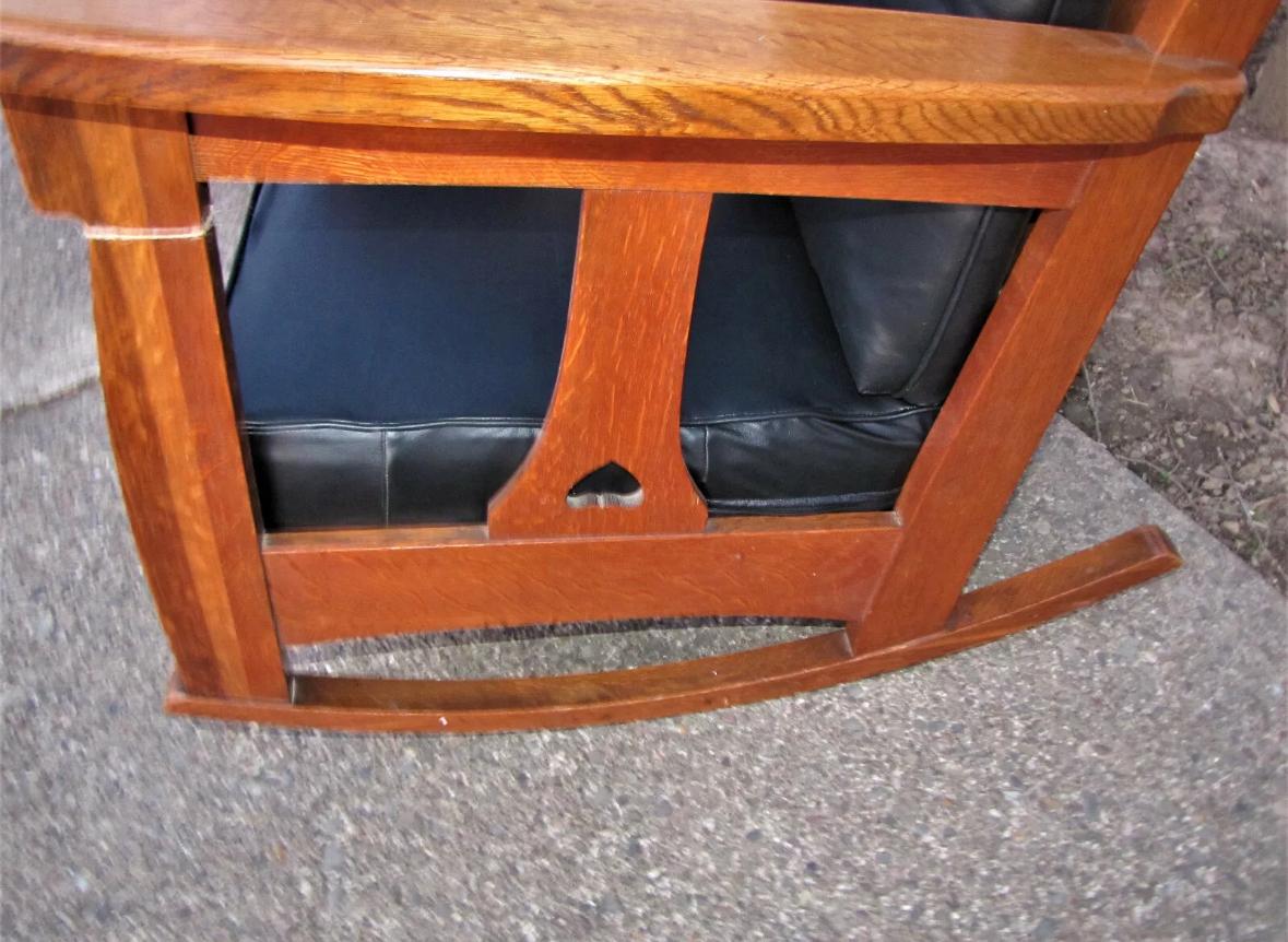 American Antique LIMBERT Chair & Rocker Rare Find - Stickley Era - W5128/W5129 For Sale