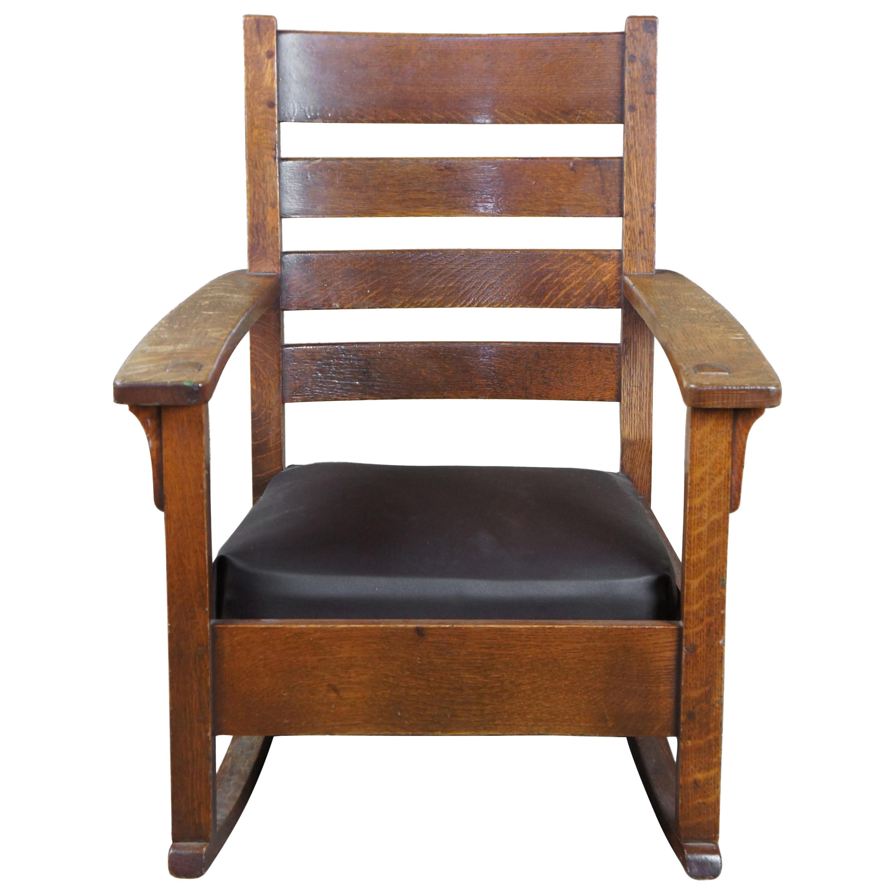 VINTAGE Oak Side Chair 1920's American Mission 1 