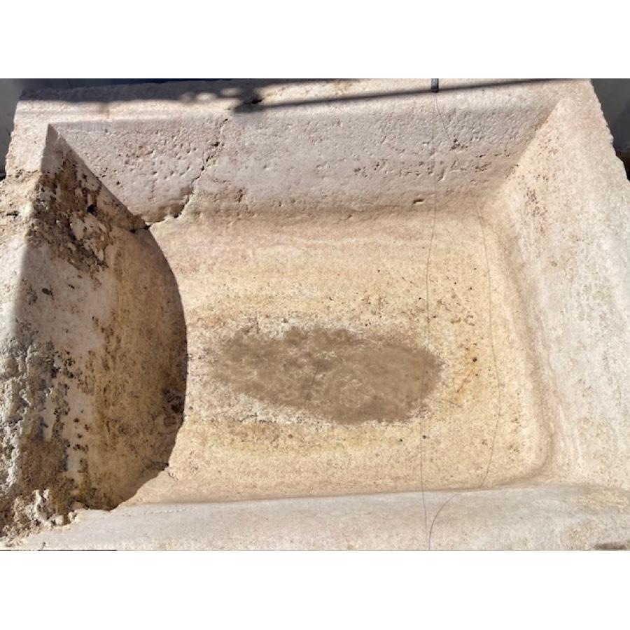 Stone Antique Limestone Basin For Sale