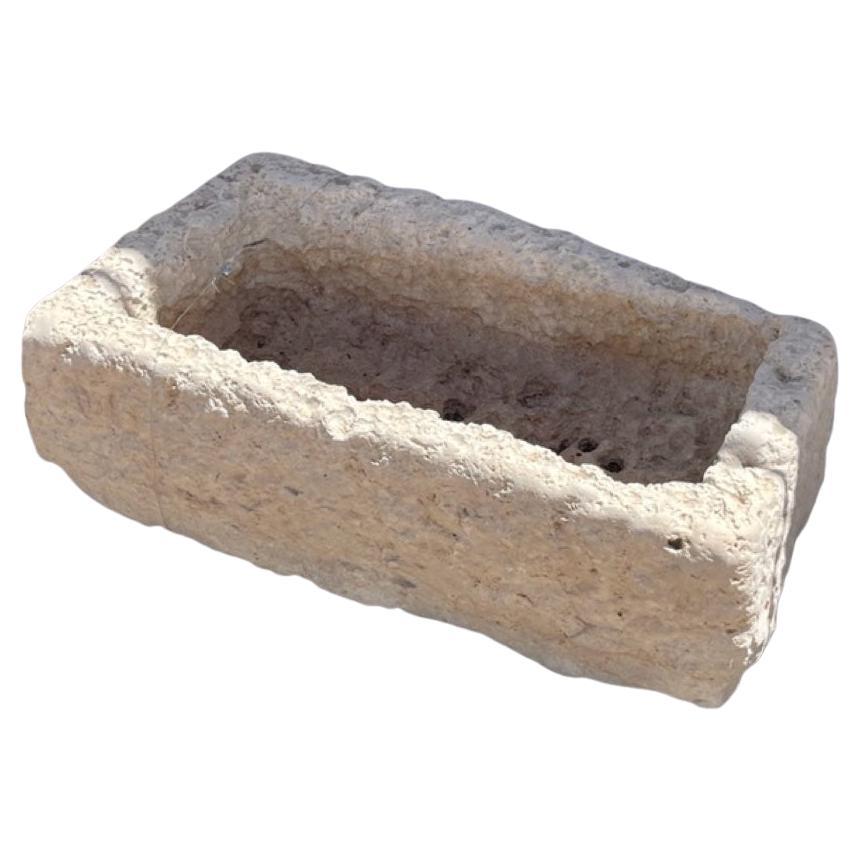 Antique Limestone Basin For Sale