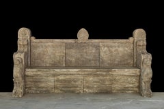 Antique Limestone Bench - Old Stone Bench - Garden Bench