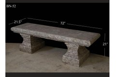 Antique Limestone Bench - Old Stone Bench - Garden Bench