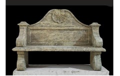 Antique Limestone Bench - Old Stone Bench - Garden Bench