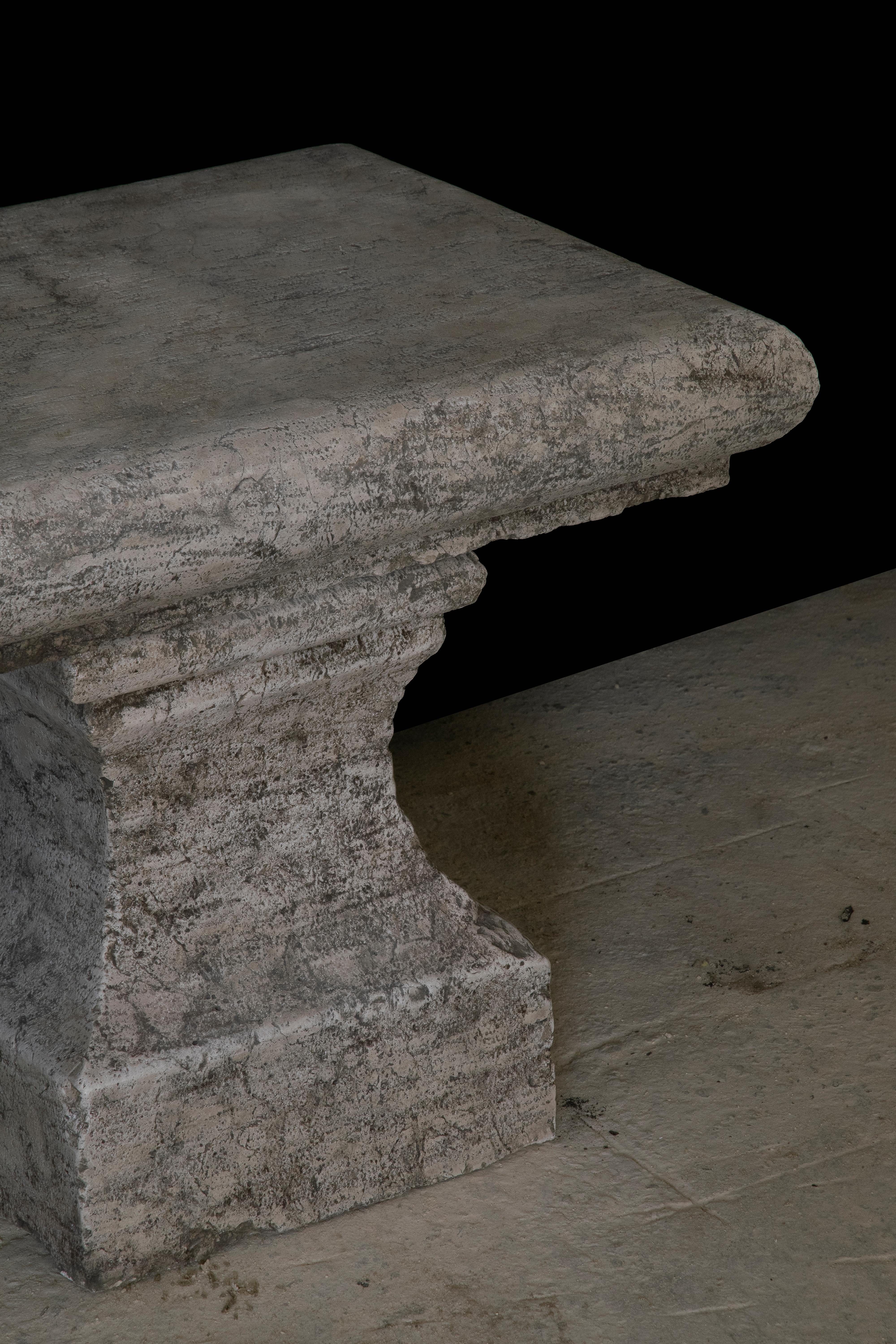 Banco antiguo de piedra caliza - Banco antiguo de piedra - Banco de jardín Tallado a mano en venta