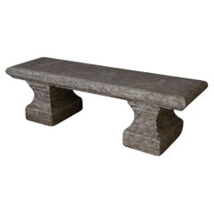 Antique Limestone Bench - Old Stone Bench - Garden Bench