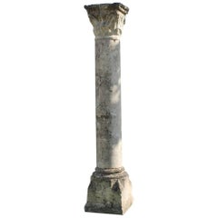 Antique Limestone Column 18th Century