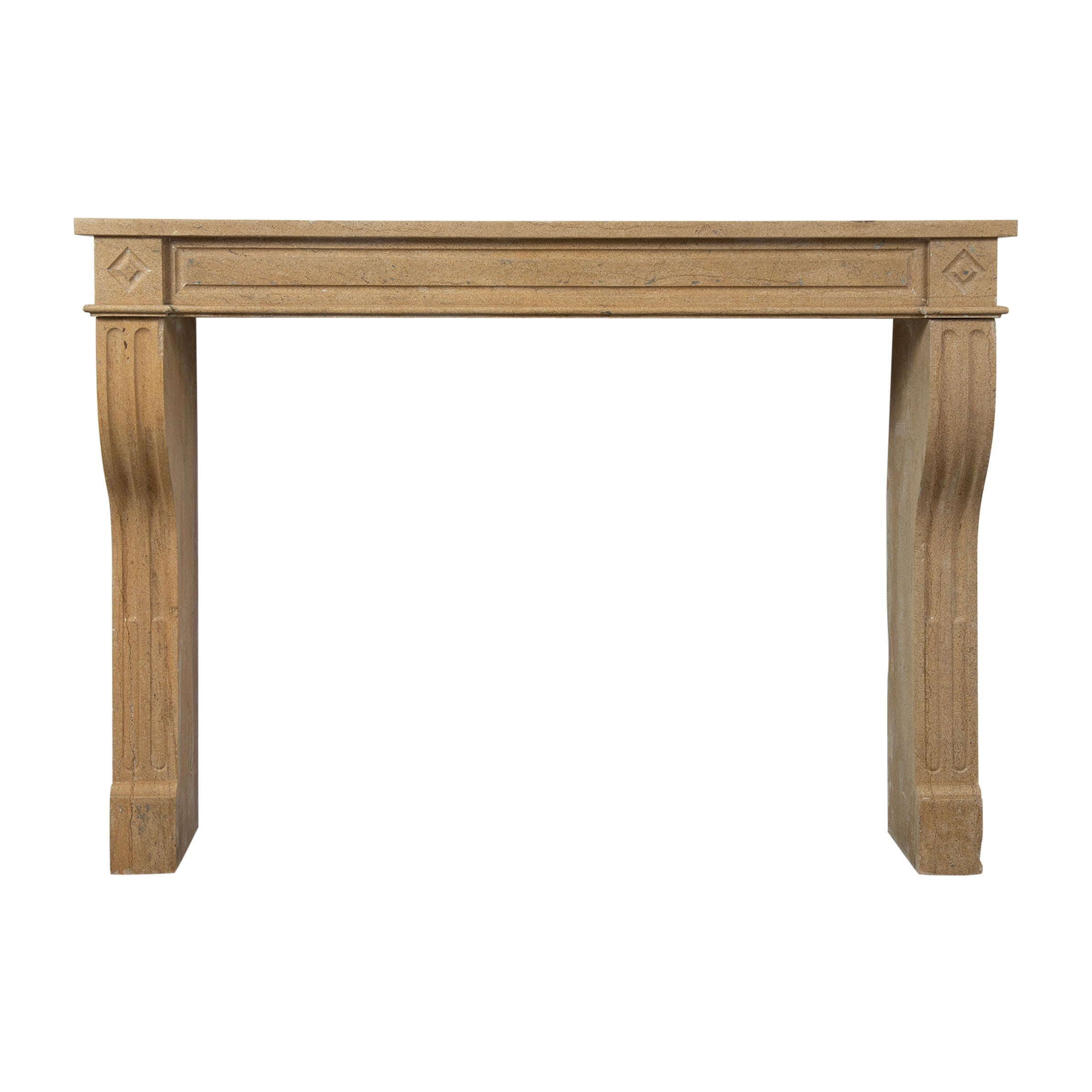 Antique Limestone Fireplace For Sale