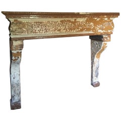 Used Limestone Fireplace (Hand-Carved) Louis XIII Style 18th C from France.